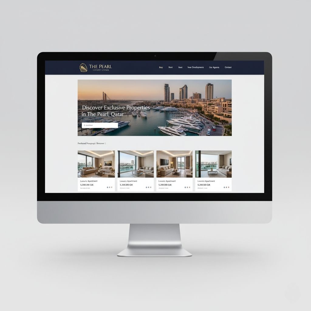 Real estate website for properties in The Pearl, Qatar