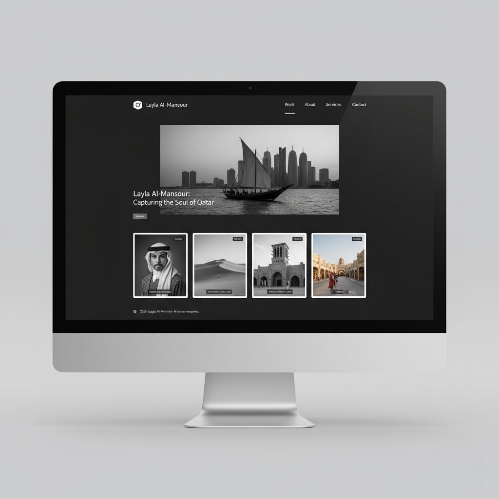 Portfolio website for a Qatar-based photographer