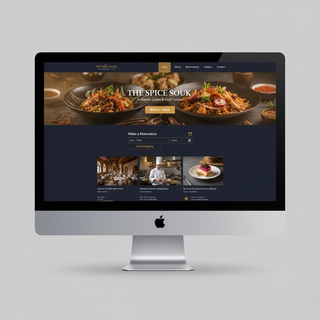 Restaurant website with online booking system