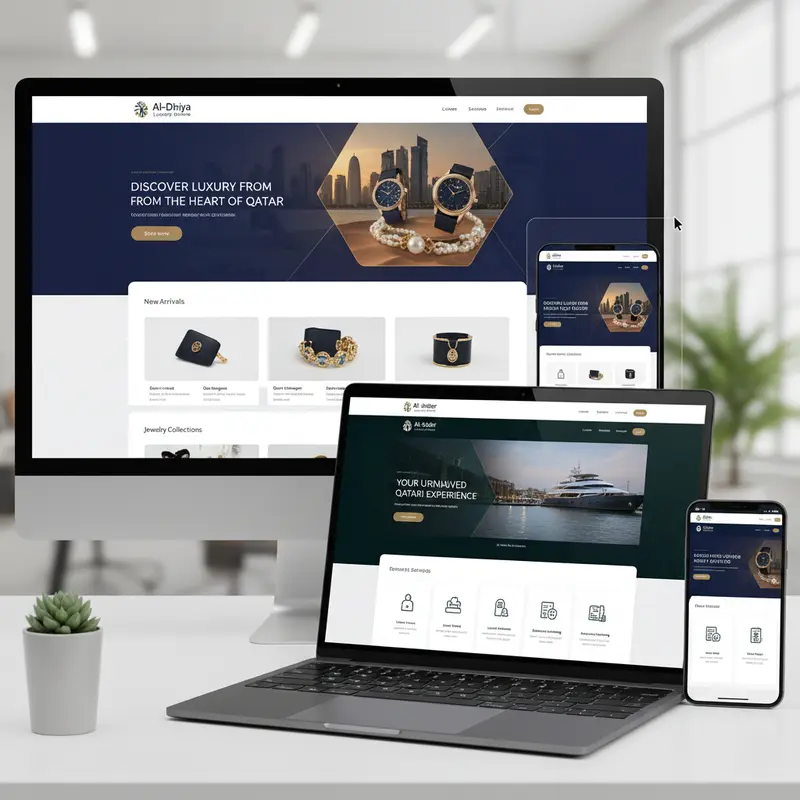 E-commerce web design for a fashion brand in Qatar